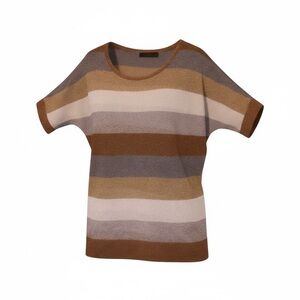 The Limited Striped Top - Brown, Gray, Cream